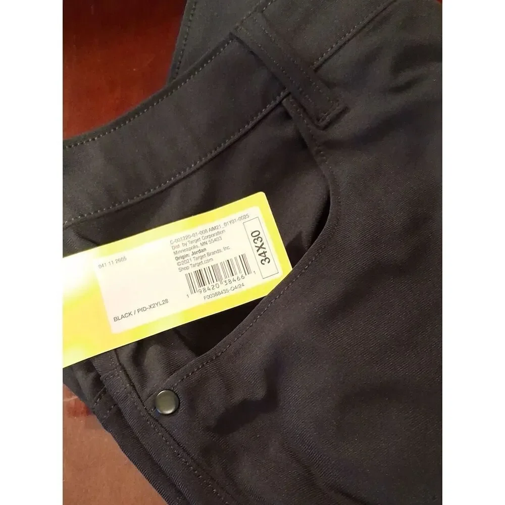 All In Motion 360 Lifestyle Relaxed Fit 5 Pocket Pants. Black 34x30 New